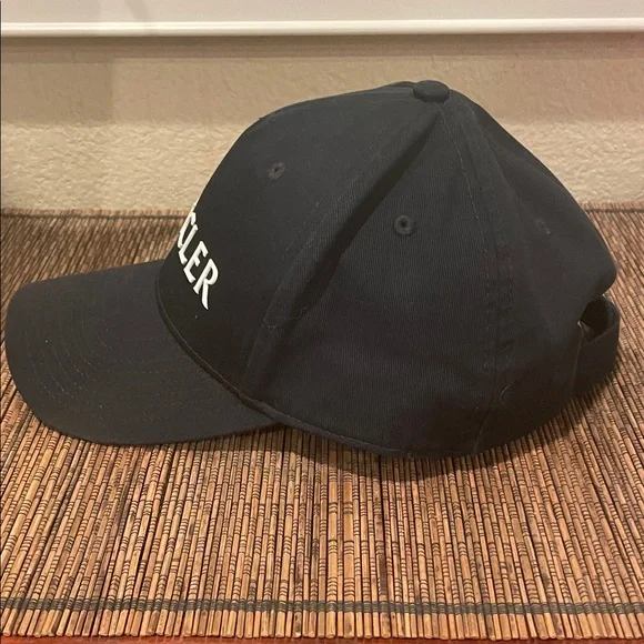 Moncler Black Baseball Cap with White Logo